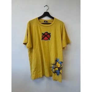 Vintage‎ Changes Marvel X Men Wolverine Shirt Mens Large Yellow Graphic Tee 90s